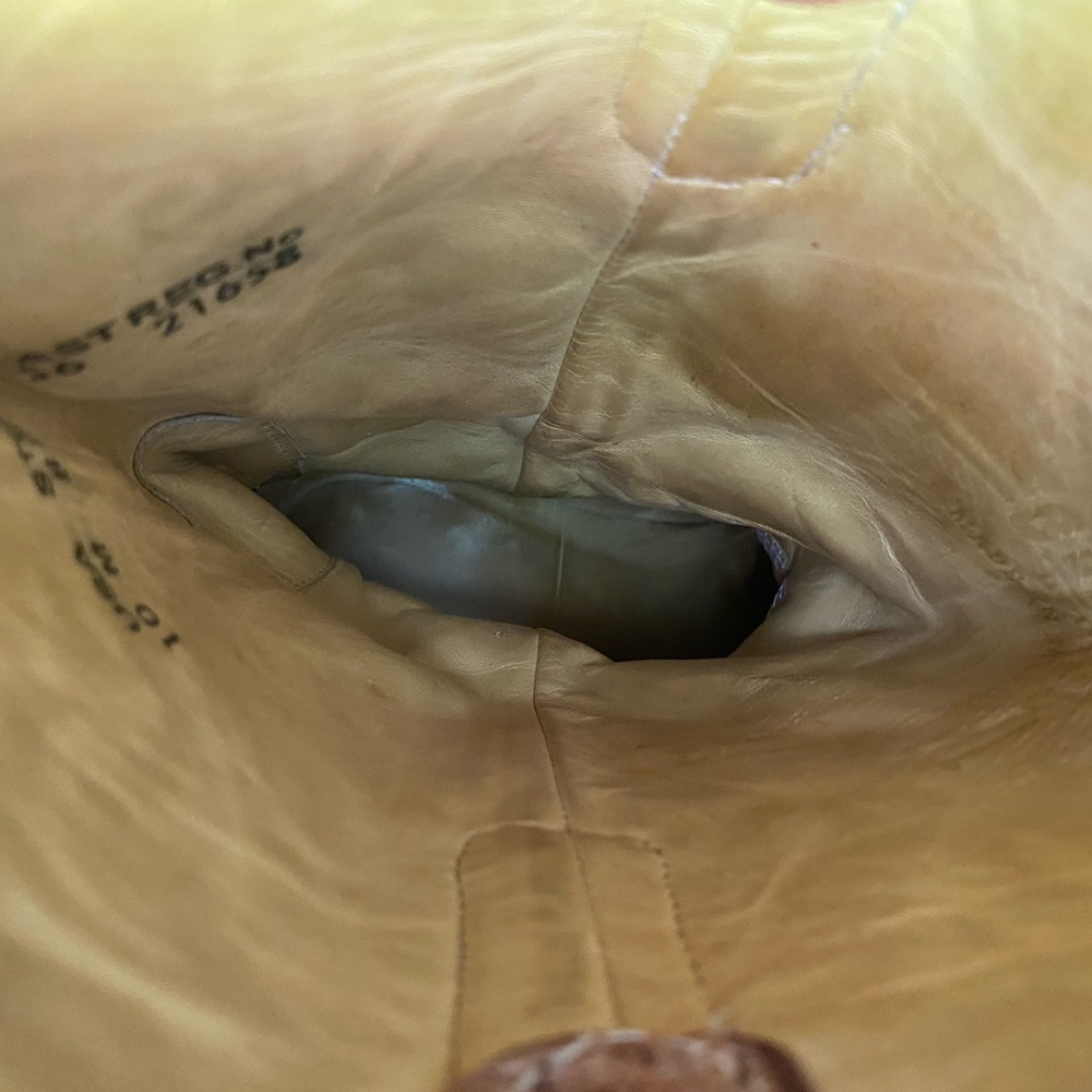 CORRAL Honey Cortez Ivory Scroll fleur de lis Cowboy Western Boots Womens 10 Tan - Picture 7 of 16